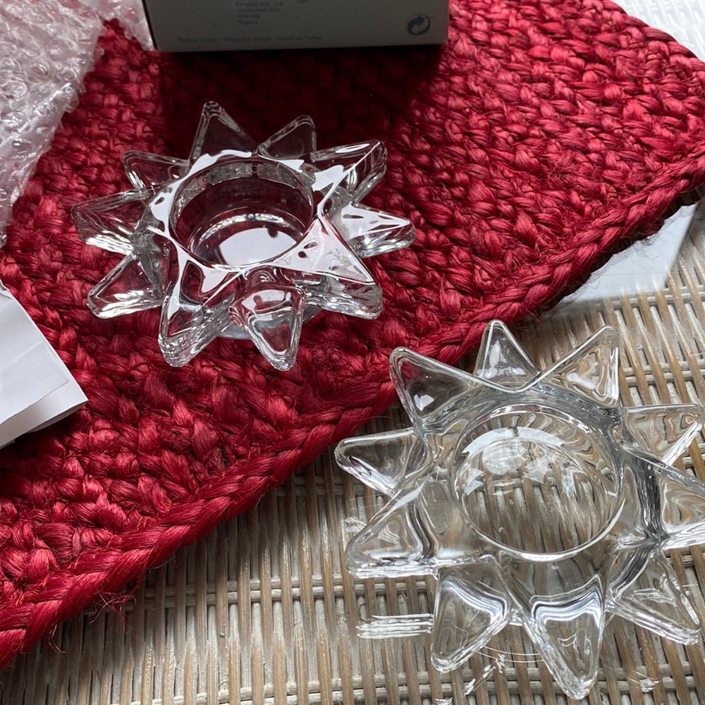 Partylite Flaming Star Tealight Pair